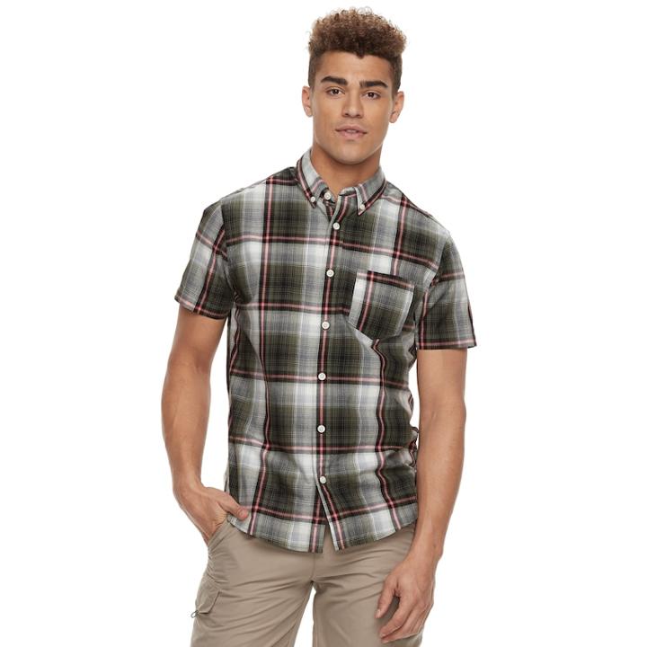 Men's Urban Pipeline&reg; Ombre Button-down Shirt, Size: Xxl, Dark Green