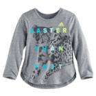 Girls 4-6x Adidas Faster Than Fast Long-sleeved Tee, Size: 5, Dark Grey