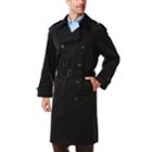 Men's Ike Behar Classic-fit Double-breasted Rain Jacket, Size: 36 - Regular, Black