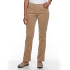 Petite Croft & Barrow&reg; Tummy Slimming Boot-cut Corduroy Pants, Women's, Size: 8 T/l, Med Grey
