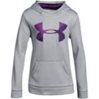 Girls 7-16 Under Armour Novelty Big Logo Hoodie, Size: Medium, Red Overfl