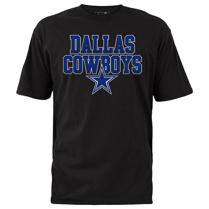 Men's Dallas Cowboys Toned Up Tee, Size: Small, Black