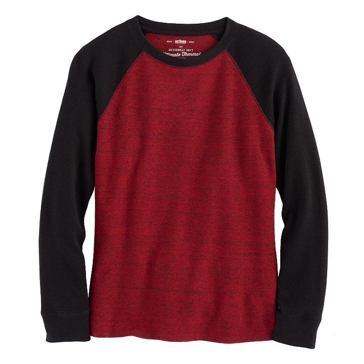 Boys 8-20 Urban Pipeline Ultimate Thermal Raglan Tee, Size: Large, Red