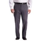 Big & Tall Haggar Work-to-weekend Pro Relaxed-fit No-iron Stretch Flat-front Expandable-waist Pants, Men's, Size: 56x32, Grey
