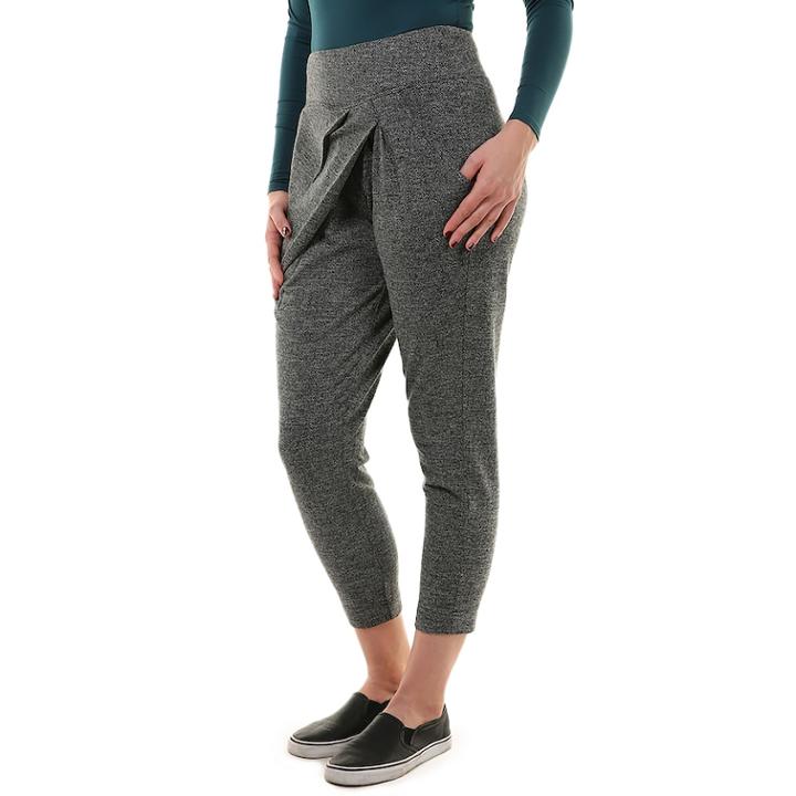 Women's Soybu Revel Crossover Ankle Pants, Size: Large, Black