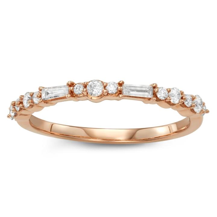 Simply Vera Vera Wang 14k Gold 1/3 Carat T.w. Diamond Anniversary Ring, Women's, Size: 8, White