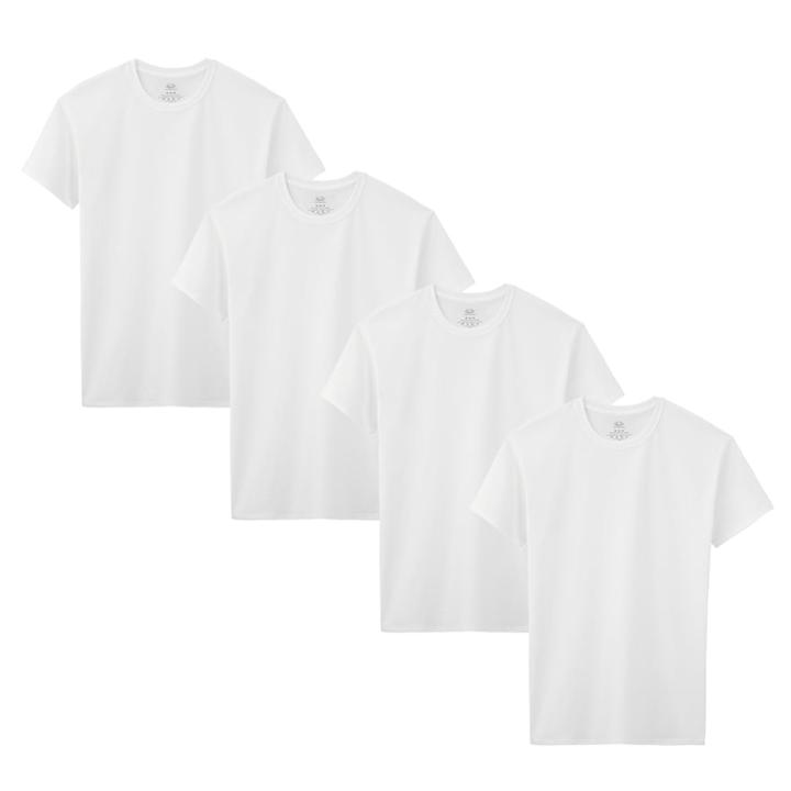 Boys 4-20 Fruit Of The Loom 4-pack Huskey Crew Tee, Size: Lh, White