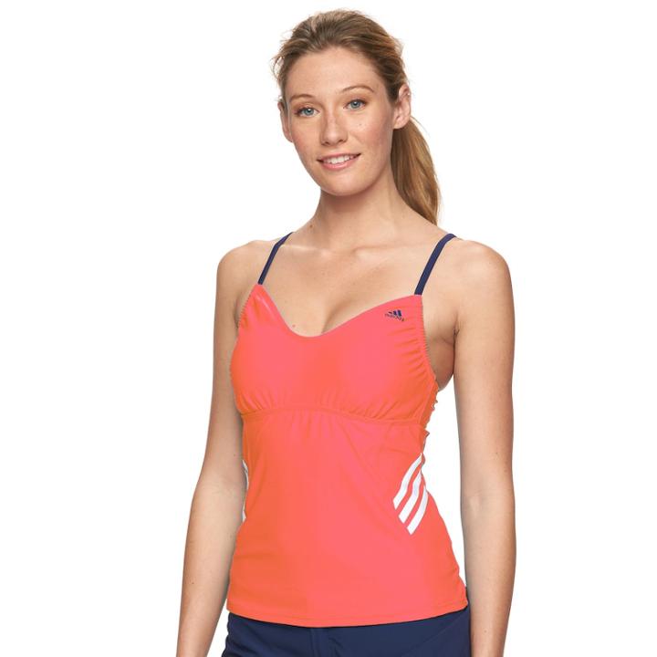 Women's Adidas D-cup Tankini Top, Size: 12, Red