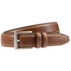 Men's Lee Bevel-edge Double-stitched Belt, Size: 44, Lt Brown