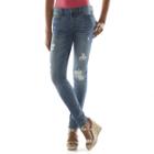 Juniors' Mudd&reg; Heavy Stitch Skinny Jeans, Teens, Size: 0 Long, Blue Other