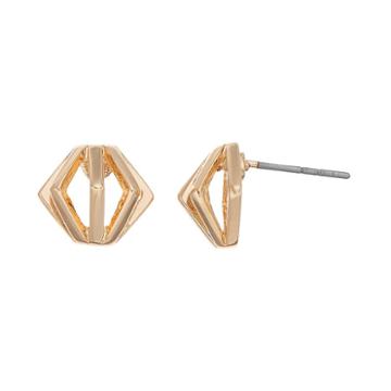 Coco Lane Geometric Stud Earrings, Women's, Yellow