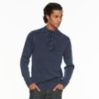 Men's Rock & Republic Mockneck Sweater, Size: Large, Dark Blue