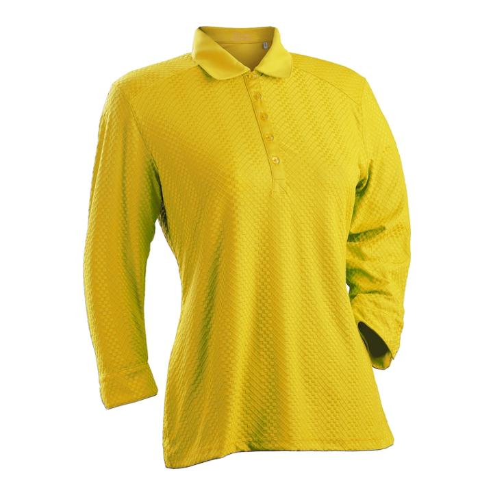 Plus Size Nancy Lopez Grace 3/4-sleeve Golf Polo, Women's, Size: 3xl, Gold