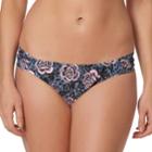 Women's Pink Envelope Shirred Hipster Bikini Bottoms, Size: Medium, Black
