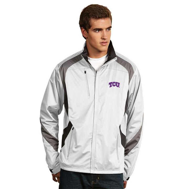 Men's Antigua Tcu Horned Frogs Tempest Desert Dry Xtra-lite Performance Jacket, Size: Small, White