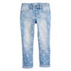 Girls 4-12 Sonoma Goods For Life&trade; Washed Butterfly Print Jeggings, Size: 6, Light Blue