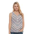 Women's Sonoma Goods For Life&trade; Print Challis Tank, Size: Small, Natural