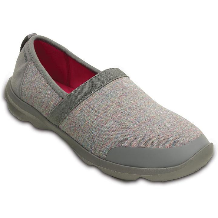 Crocs Duet Busy Day A-line Women's Flats, Size: 7, Silver