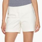 Women's Apt. 9&reg; Modern Fit City Shorts, Size: 12, White Oth