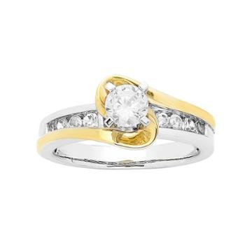 Two Tone 14k Gold 1 Carat T.w. Igl Certified Diamond Wrap Engagement Ring, Women's, Size: 7, White