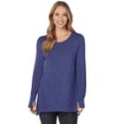 Women's Cuddl Duds Soft Knit Tunic Top, Size: Large, Dark Blue