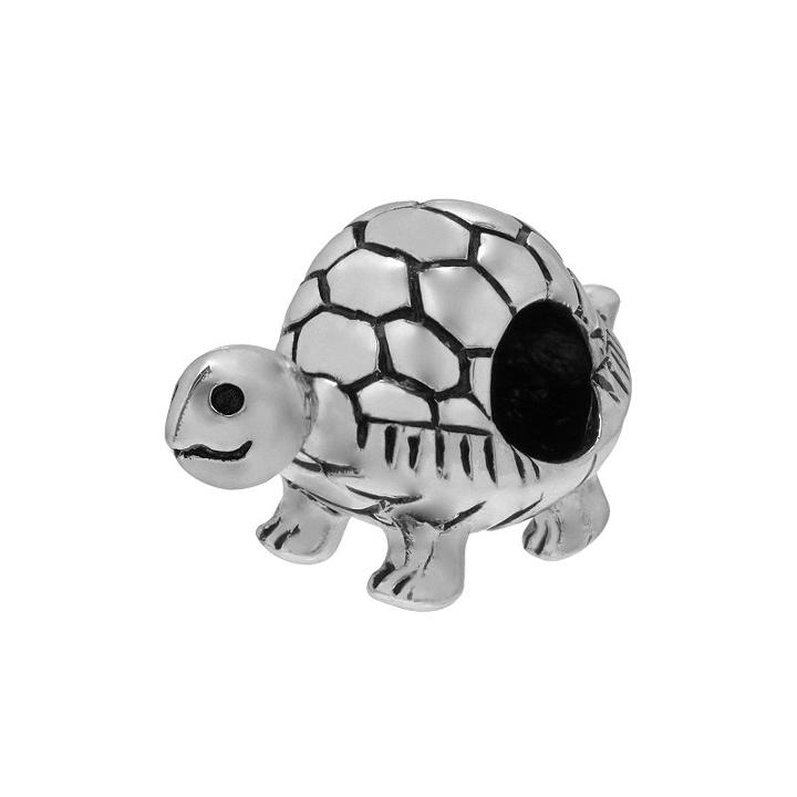 Individuality Beads Sterling Silver Turtle Bead, Women's, Grey
