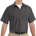 Men's Red Kap Classic-fit Industrial Button-down Work Shirt, Size: Large, Grey