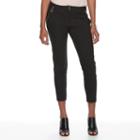 Women's Apt. 9&reg; Torie Zipper Accent Crop Dress Pants, Size: 6, Black