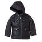 Boys 4-7 Urban Republic Quilted Faux-leather Moto Jacket, Boy's, Size: 5-6, Black