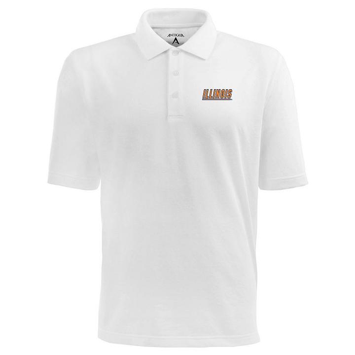 Men's Illinois Fighting Illini Pique Xtra Lite Polo, Size: Large, White