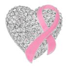 Napier Silver Tone Breast Cancer Awareness Pink Ribbon Pin, Women's, Multicolor