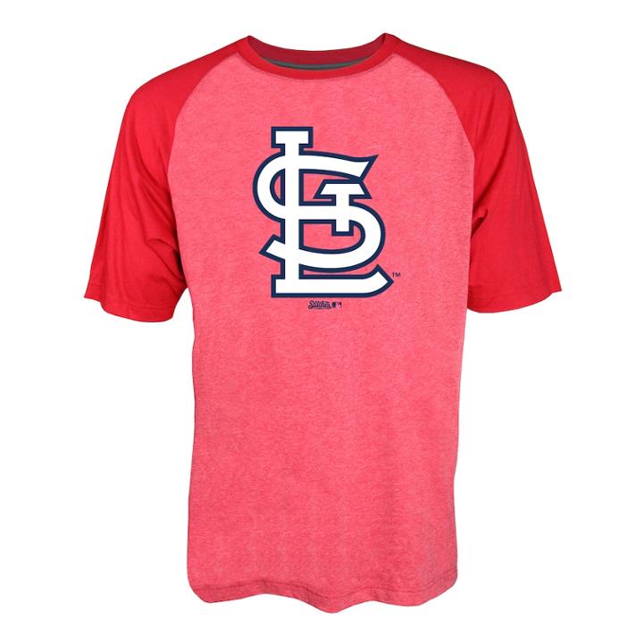 Men's Stitches St. Louis Cardinals Raglan Tee, Size: Small, Red