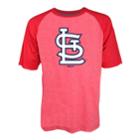 Men's Stitches St. Louis Cardinals Raglan Tee, Size: Small, Red