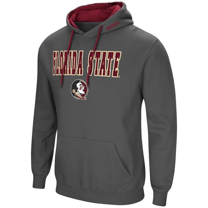 Men's Florida State Seminoles Pullover Fleece Hoodie, Size: Xxl, Dark Grey