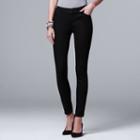Petite Simply Vera Vera Wang Skinny Jeans, Women's, Size: 10p-short, Black