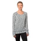 Women's Rbx Striated Sweater, Size: Medium, Light Grey