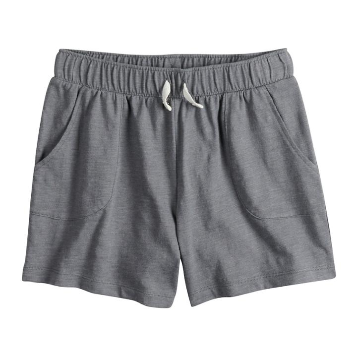 Girls 7-16 & Plus Size So&reg; Pattern Knit Shorts, Size: 12, Med Grey