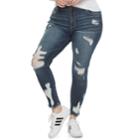 Juniors' Plus Size Mudd&reg; Ripped Ankle Skinny Jeans, Teens, Size: 20, Blue Other