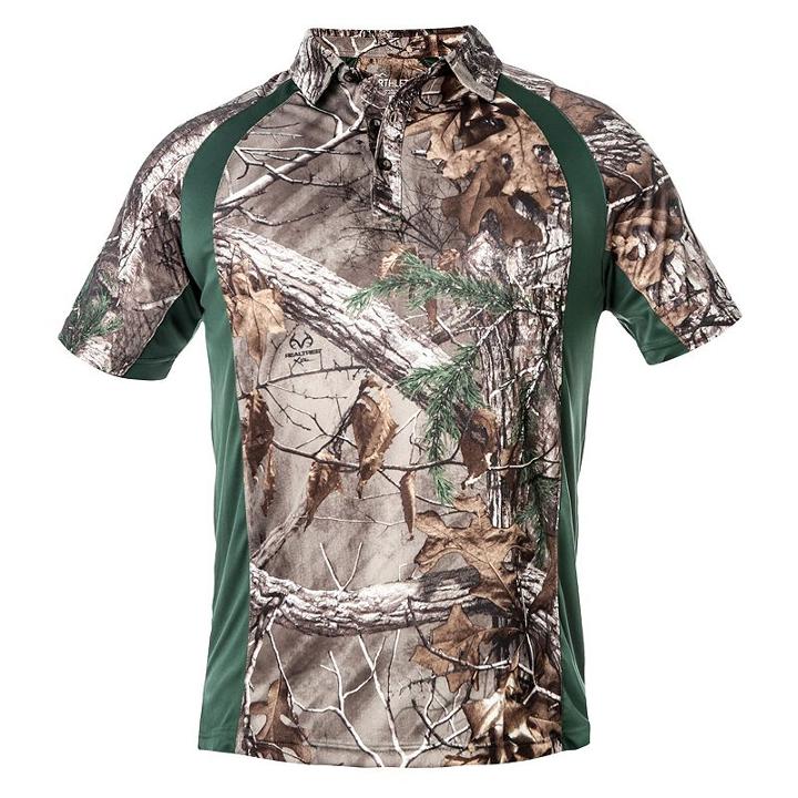 Men's Realtree Earthletics Slim-fit Microfiber Performance Polo, Size: Large, Dark Green