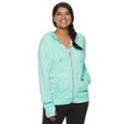 Juniors' Plus Size So&reg; Zip-up Hoodie, Teens, Size: 3xl, Light Blue