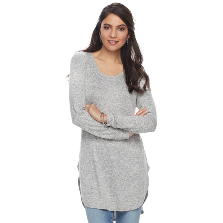 Women's Apt. 9&reg; Essential Tunic, Size: Small, Light Grey