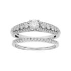 Igl Certified Diamond Engagement Ring Set In 14k White Gold (1 Carat T.w.), Women's, Size: 10