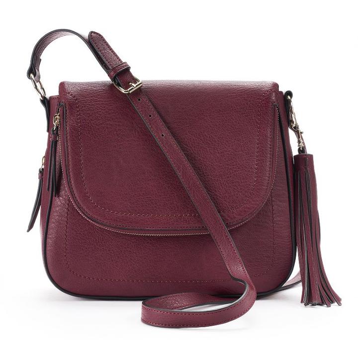 Apt. 9&reg; Ruby Fishmouth Crossbody Bag, Women's, Red Other