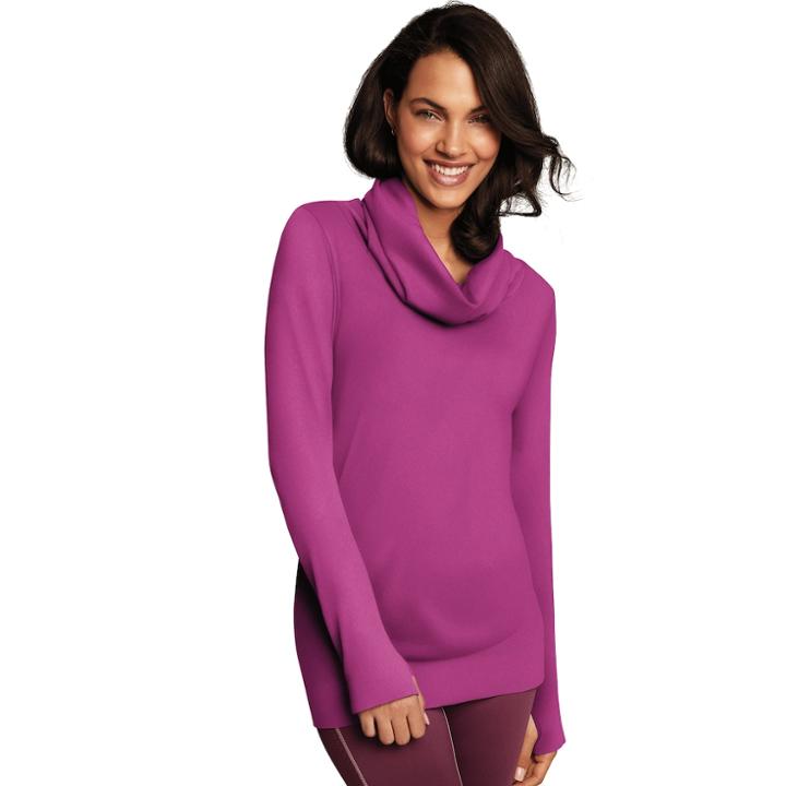 Women's Maidenform Seamless Cowl Neck Top, Size: Xlrg Av/rg, Dark Pink