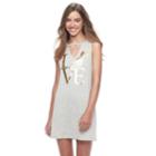 Women's Miken Foil Love Pineapple Cover-up, Size: Medium, Light Grey
