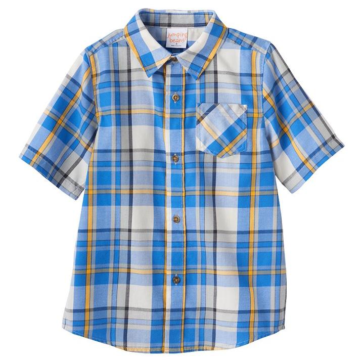 Boys 4-10 Jumping Beans&reg; Plaid Button-down Shirt, Boy's, Size: 7x, Med Blue