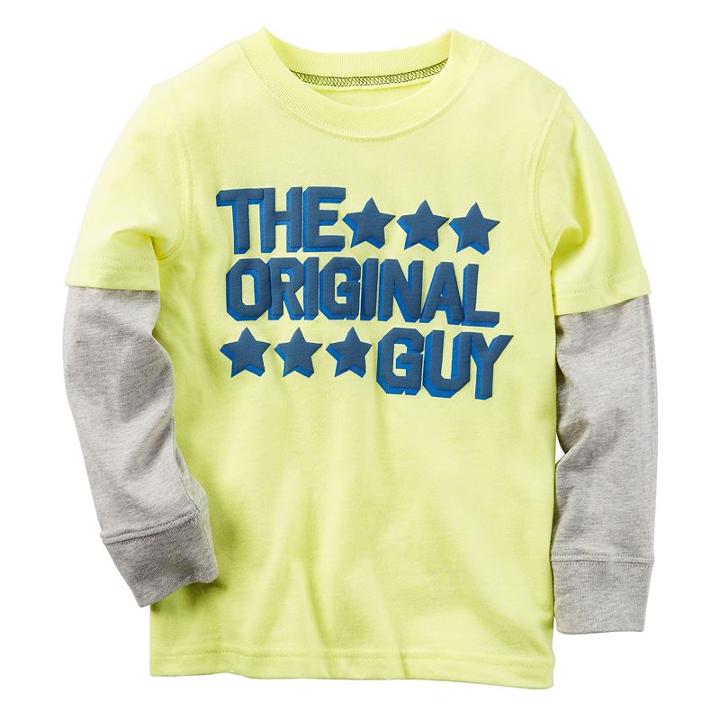 Boys 4-8 Carter's The Original Guy Mock-layer Tee, Boy's, Size: 6, Yellow