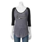 Juniors' Dc Comics Batman Baseball Graphic Tee, Girl's, Size: Small, Grey
