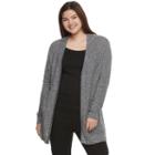 Juniors' Plus Size So&reg; Solid Boyfriend Cardigan, Teens, Size: 1xl, Oxford