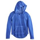 Girls 7-16 So® Front Lace-up Neck Hoodie, Size: 7-8, Blue